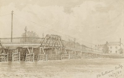 Boceto del viejo Puente de Battersea de English School