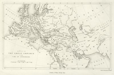 Esbozo de los grandes imperios en la época de Carlomagno de English School