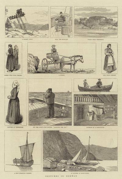 Bocetos en Noruega (grabado) de English School