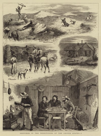 Bocetos en los territorios de los Estados Unidos, I de English School