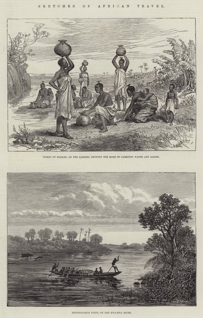 Bocetos de viajes africanos de English School