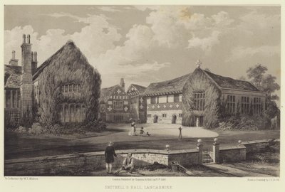 Salón de Smithell, Lancashire (grabado) de English School
