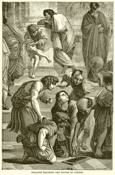 Sócrates Enseñando a los Jóvenes de Atenas de English School