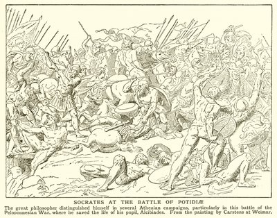 Sócrates en la batalla de Potidea de English School
