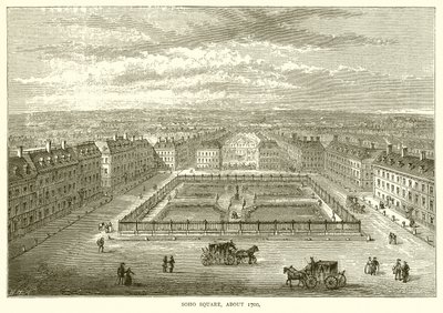 Soho Square, alrededor de 1700 de English School