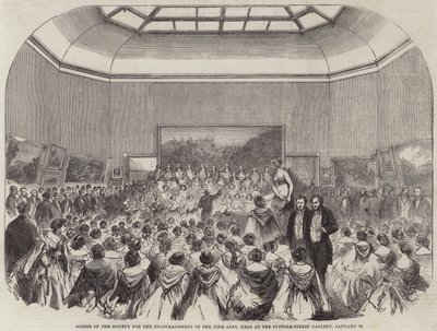 Soiree de la Sociedad para el Fomento de las Bellas Artes, celebrada en la Galería de Suffolk-Street, 26 de Enero de English School