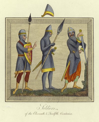 Soldados de los siglos XI y XII de English School