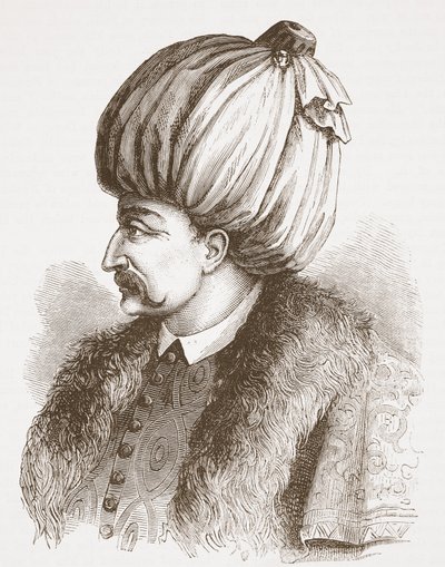 Solimán el Magnífico (de una impresión en la Biblioteca Nacional), ilustración de La Historia del Protestantismo de James Aitken Wylie (1808-1890), pub. 1878 de English School