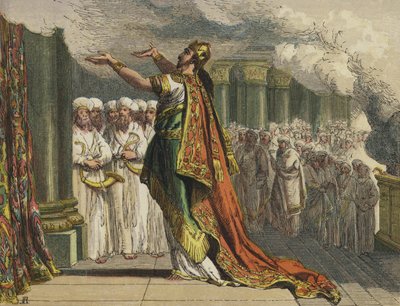 Salomón en la dedicación del templo de English School
