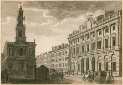 Somerset House y St Mary-le-Strand, The Strand, Londres de English School