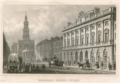 Somerset House y St Mary-le-Strand, The Strand, Londres de English School