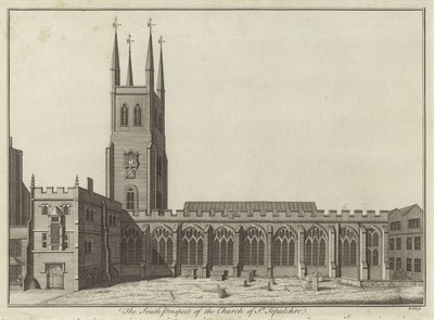 Vista sur de la Iglesia de St Sepulchre, Londres de English School