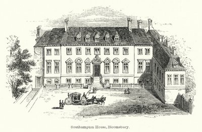Casa de Southampton, Bloomsbury (grabado) de English School