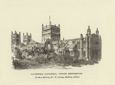 Catedral de Southwell, antes de la restauración de English School