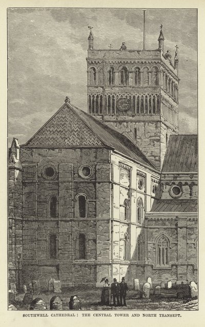 Catedral de Southwell, la Torre Central y el Transepto Norte de English School