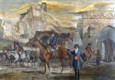 Sowars, 19º Regimiento de Lanceros de Bengala en Afganistán, c.1880 de English School