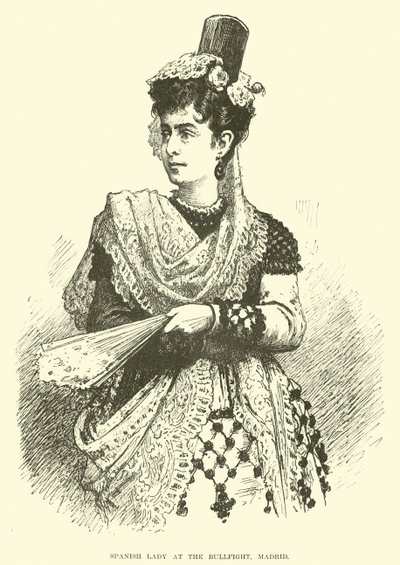 Dama española en la corrida de toros, Madrid de English School