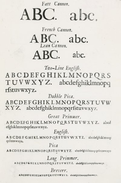 Muestras de tipografías de English School