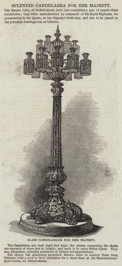 Espléndido Candelabro para Su Majestad de English School