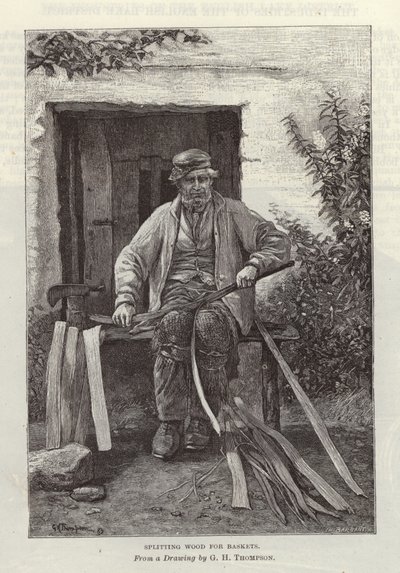Partiendo madera para cestas de English School