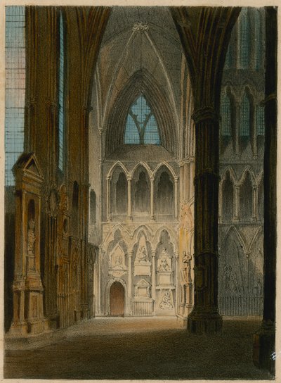 Vistas Proteicas de Spooner: Esquina de los Poetas, Abadía de Westminster, Londres, Cambiando a Las Sombras de Shakespeare, Scott y Byron de English School