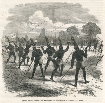 Deportes de los aborígenes australianos en Kennington Oval de English School