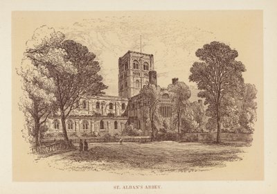 Abadía de St Alban (litografía en color) de English School