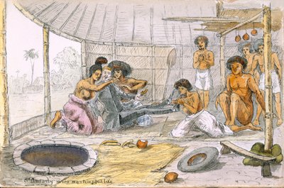 San Antonio nunca fue tentado como..., de Ye Pilgrimage of ye Revnd. Simpleheart, Aventuras de un misionero ingenuo en los Mares del Sur, c.1880 de English School