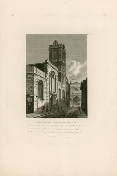 Iglesia de San Bartolomé, Royal Exchange, Londres de English School