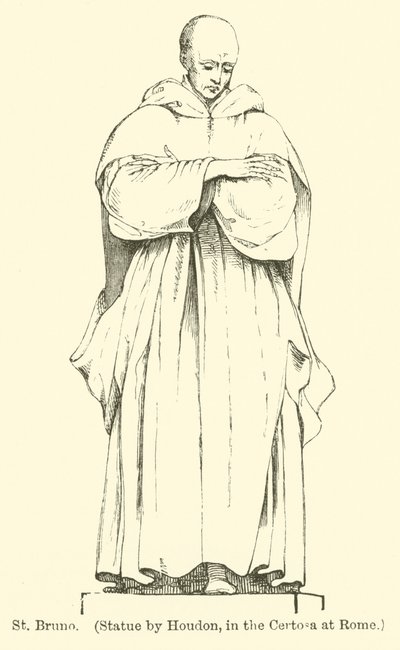 San Bruno, estatua de Houdon, en la Cartuja de Roma de English School