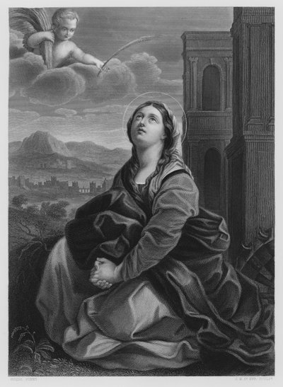 Santa Catalina, del cuadro en la colección real de English School