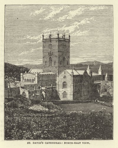 Catedral de St Davids, vista noreste de English School