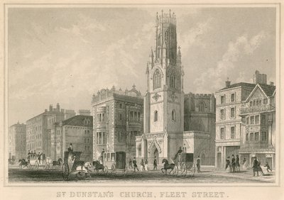 Iglesia de St Dunstans, Fleet Street, Londres de English School