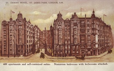 Hotel St Ermins, St James Park, Londres, Suroeste de English School