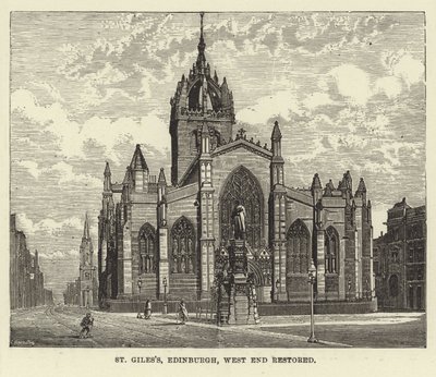 St Giles, Edimburgo, extremo oeste restaurado de English School