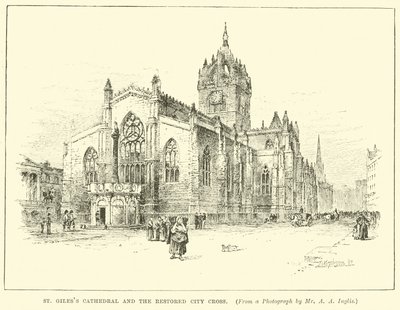 Catedral de St Giles y la restaurada Cruz de la Ciudad de English School