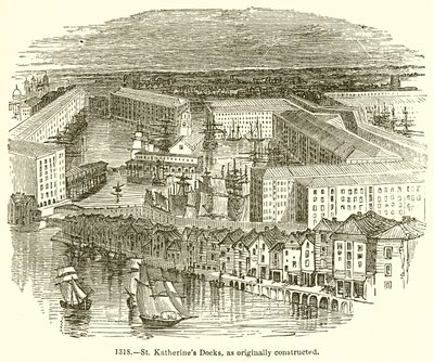 Diques de Santa Catalina, como originalmente construidos de English School