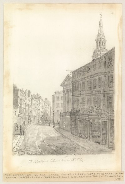Iglesia de San Martín en 1825 de English School