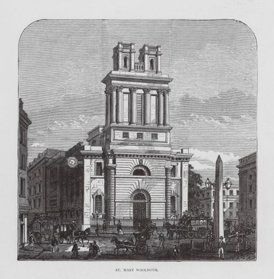 Santa María Woolnoth (litografía) de English School