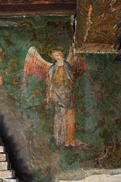 San Miguel Arcángel, detalle del mural de la Torre Byward de English School