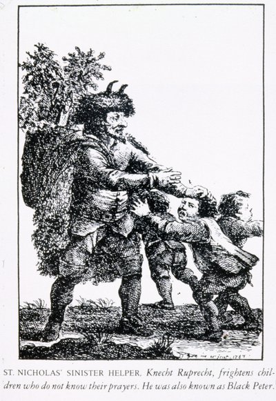Ayudante Siniestro de San Nicolás: Knecht Ruprecht, 1784 de English School
