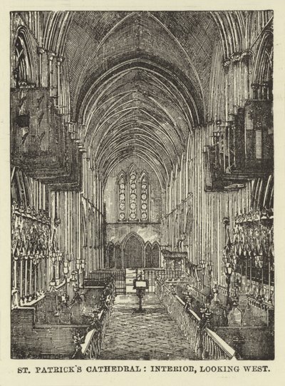 Catedral de St Patrick, interior, mirando al oeste de English School