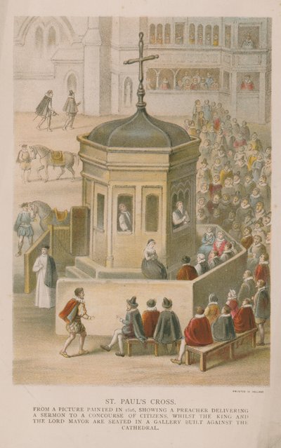 Cruz de San Pablo de una pintura de 1616 de English School