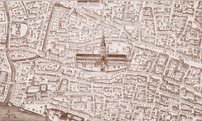 San Pablo y sus alrededores, en la época de Enrique VIII de English School