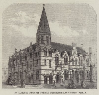 Escuelas Nacionales de San Salvador, Northumberland-Street, Poplar (grabado) de English School