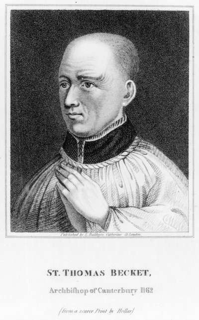 San Tomás Becket, después de una impresión de Hollar de English School