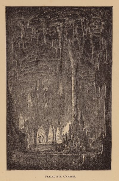 Caverna de estalactitas (litografía) de English School