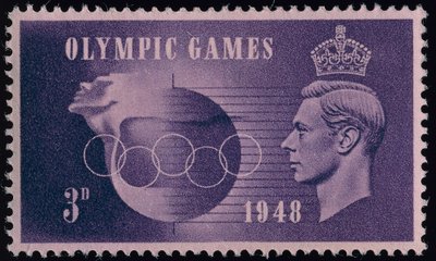 Sello conmemorativo de los Juegos Olímpicos de Londres 1948 de English School