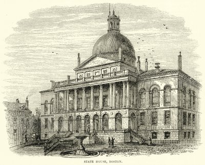 State House, Boston (grabado) de English School
