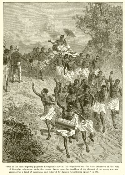 Procesión estatal de la esposa de Cazembe de English School